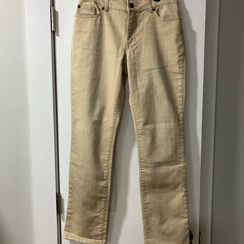Chico’s Straight-Leg Beige Jeans